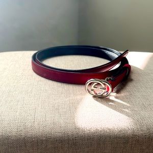 Gucci Thin Red Belt